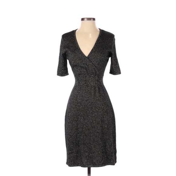 Liz Claiborne petite medium dark gray shimmery dress - Picture 1 of 4